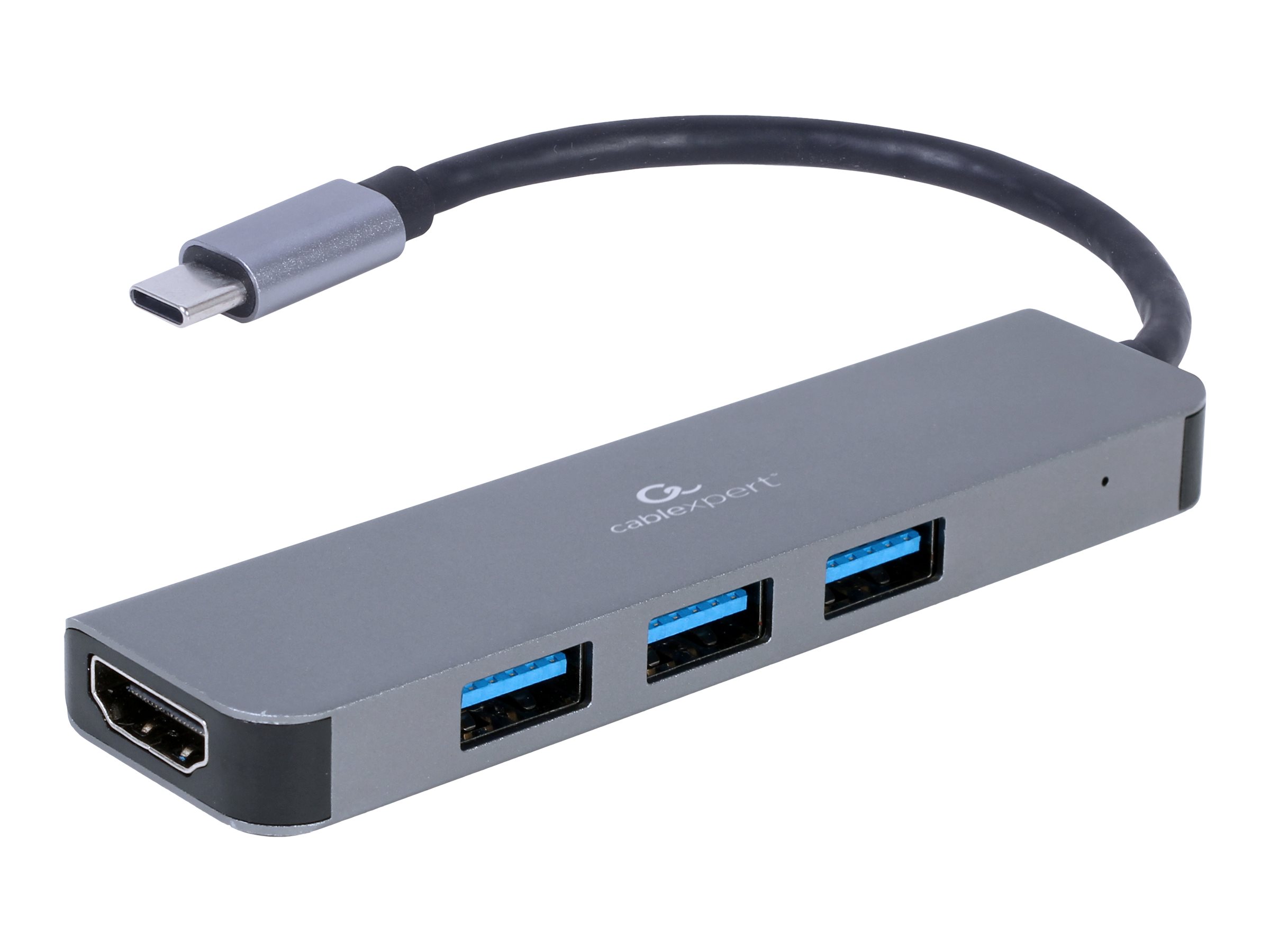 Cablexpert A-CM-COMBO2-01 Dockingstation USB-C 3.2 Gen 1 HDMI Grau