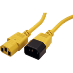 ROLINE 19.08.1526 Stromkabel Gelb 0,8 m C14-Koppler C13-Koppler (19.08.1526)