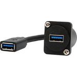 EXSYS GmbH D-Typ Kabel-Adapter USB-A Buchse zu Buchse, USB 3.2 Gen 1, 20 cm (EX-49165)