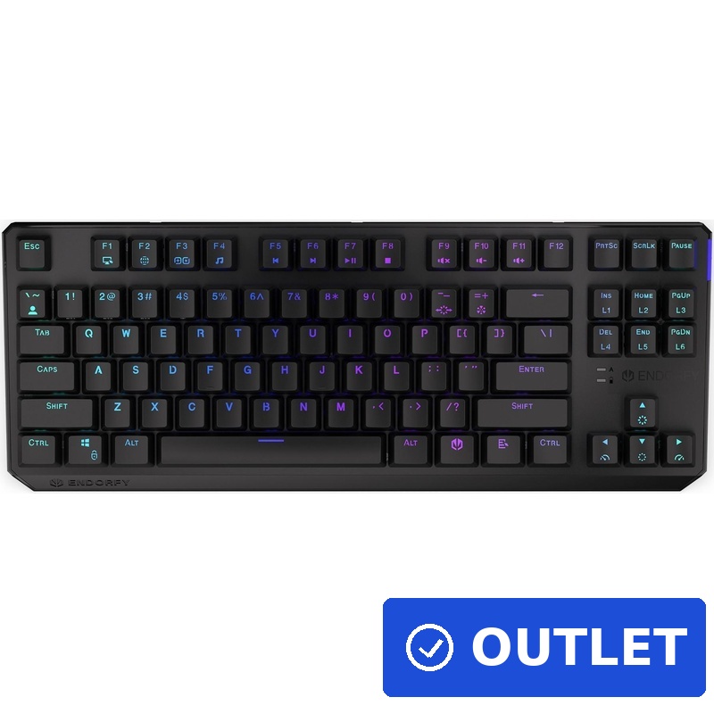 ENDORFY EY5A080 Tastatur USB + RF Wireless + Bluetooth Schwarz (EY5A080) (geöffnet)