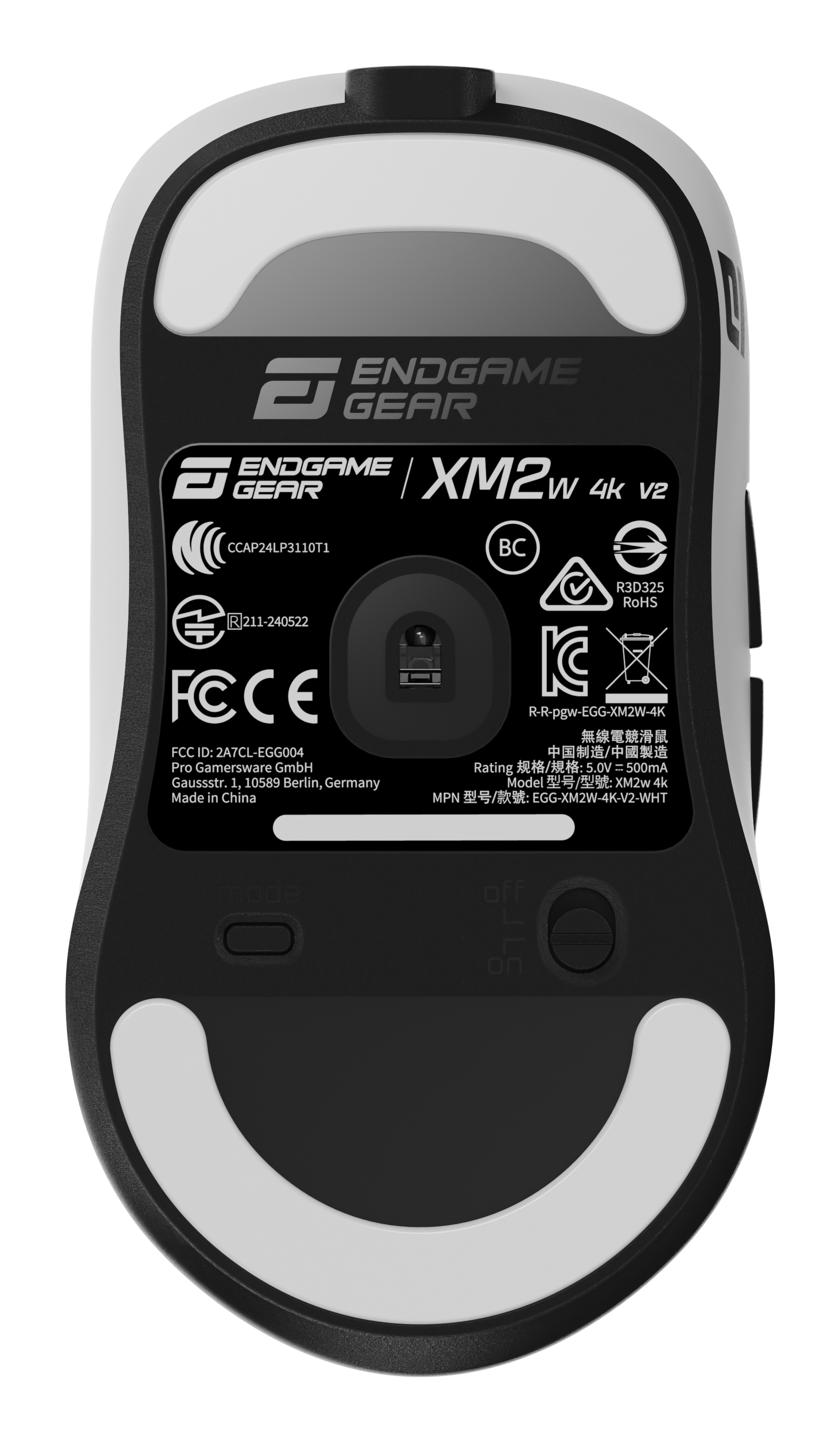 Endgame Gear XM2w 4k v2 Kabellose Gaming-Maus 30000 DPI 7 Tasten Weiß