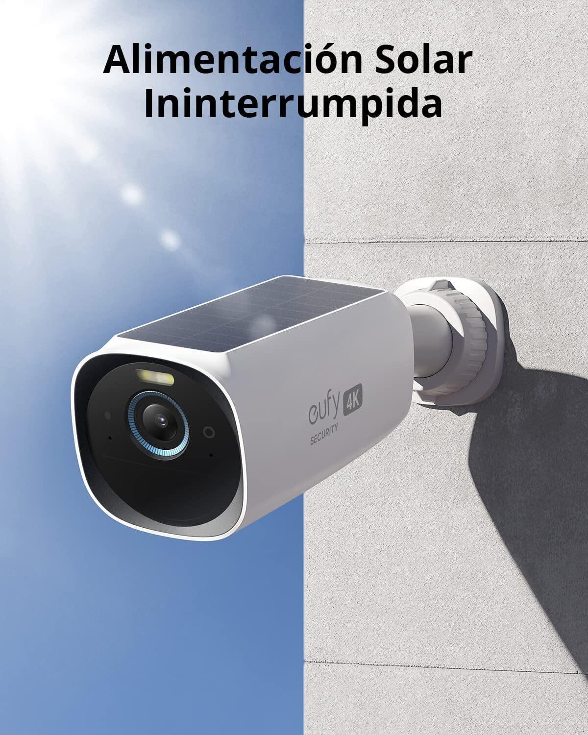 Eufy S330 eufyCam 3 Netzwerk-Überwachungskamera 4K Außenbereich 2er-Set mit HomeBase 3 Schwarz, Weiß