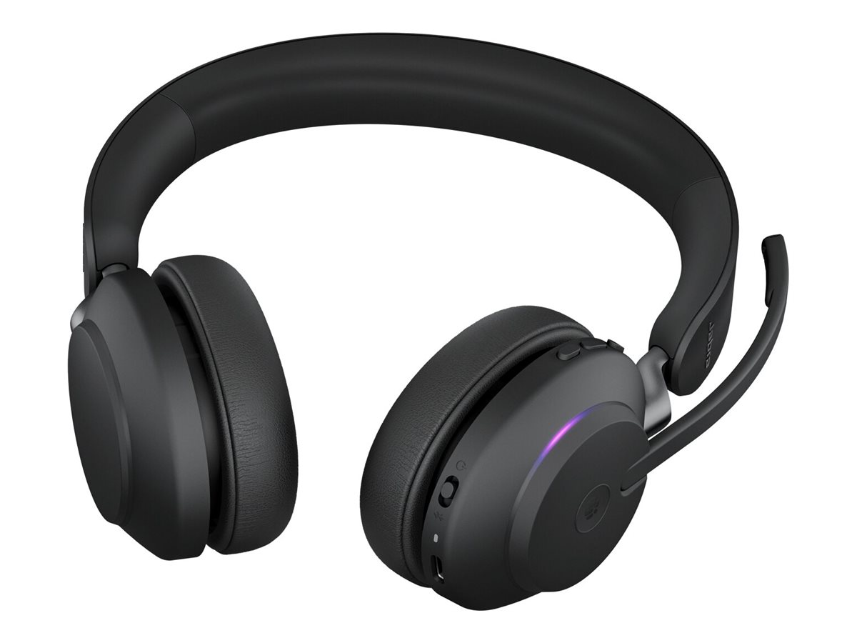 Jabra Evolve2 65 MS Stereo On-Ear Headset Bluetooth Schwarz