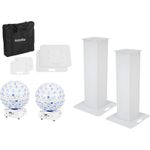 EUROLITE Set 2x Stage Stand 100cm + 2x LED B-40 Strahleneffekt weiß (20000652)