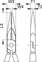 GEDORE Flachrundzange 160 mm 2K-Griff (6719240)