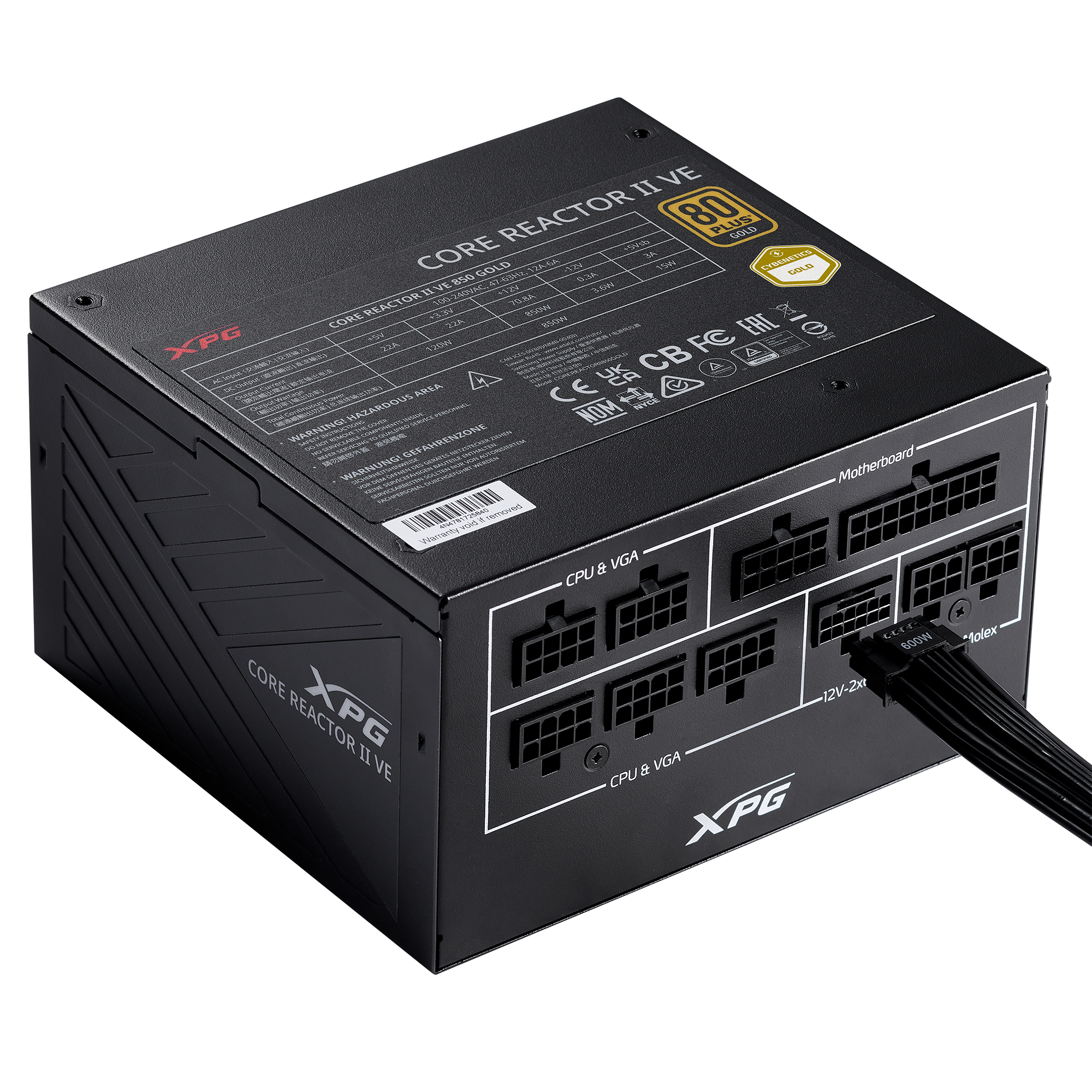 XPG COREREACTOR II VE 750W ATX Netzteil 80 PLUS Gold Schwarz