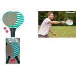 SCHILDKRÖT Beach Paddle Ball Set, 4-teilig 2 Beachball-Schläger aus lackiertem Holz (Länge: 378 mm/ - 1 Stück (970157)