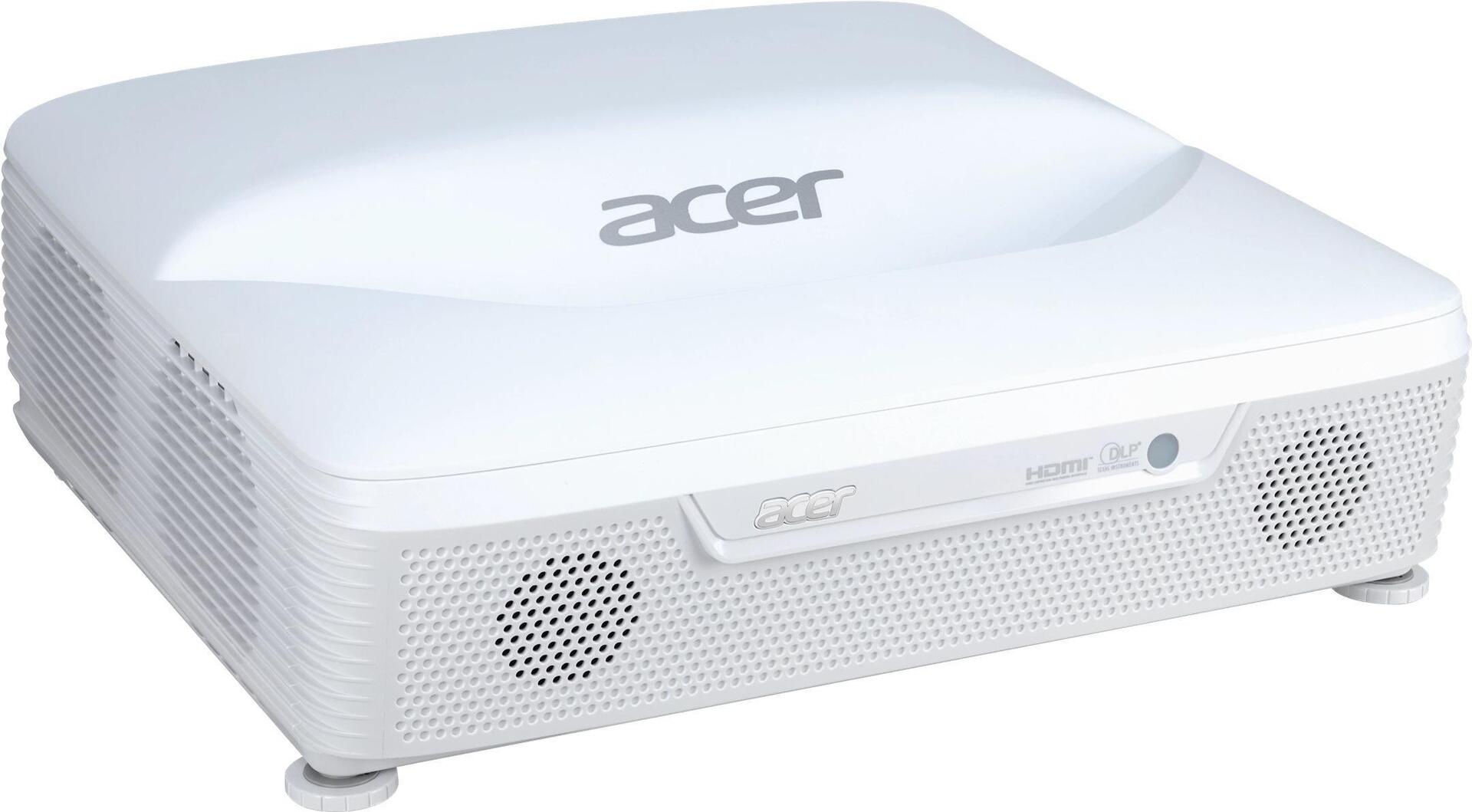 ACER L812 Ultrakurzdistanz Laser 4K UHD 3840x2160 16:9 HDR10 3900 ANSI Lumen 2.000.000:1 Smart TV 25DB 2xHDMI SPDIF out weiss (MR.JUZ11.001)