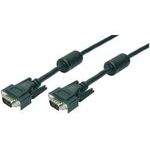 LogiLink VGA Monitorkabel, Stecker - Stecker, schwarz, 20 m mit Ferritkern, zur Übertragung von Videodaten (CV0018)