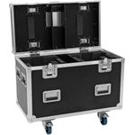 ROADINGER Flightcase PRO 2x DMH-190 mit Lenkrollen schwarz 90x48x73 cm