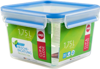 EMSA Clip & Close Rechteckig Box 1.75l Blau - Transparent 1Stück(e) (508537)