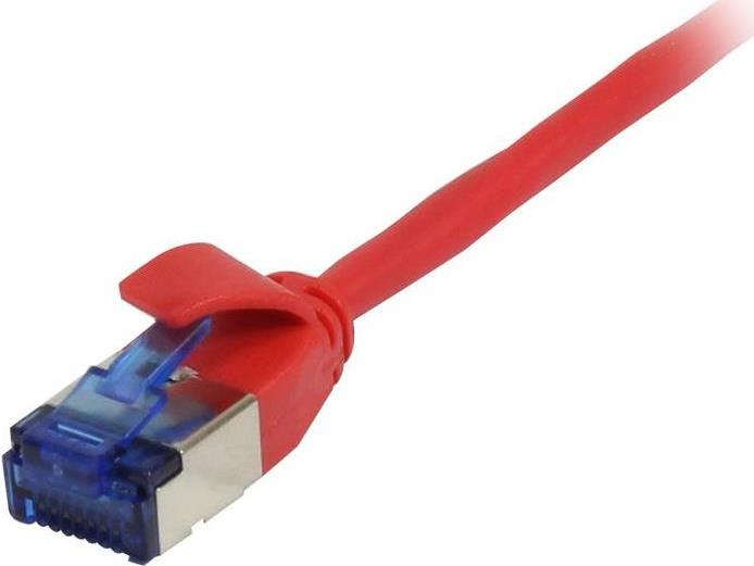 Patchkabel RJ45, CAT6A 500Mhz,10m, rot, U/FTP, slimline rund d=3,8mm, TPE(Superflex), AWG32, Synergy 21 (S217349)