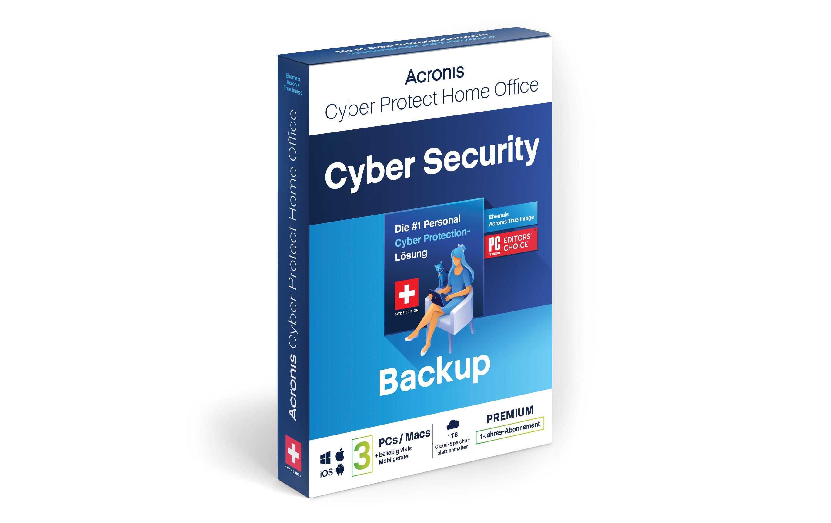 Acronis Cyber Protect Home Office Premium - 3 Computer + 1 TB Cloud-Speicher - 1 Jahr