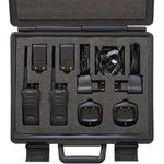 Stabo Koffer bestehend aus:2 x FT-Digi-_82 x Li-ion-Batteriepacks 3,7 V/1650mAH2 x Tischladegeräte2 x AC/DC-Adapter2 x Gürtelclips2 x Headsets2 x BdA (20283)