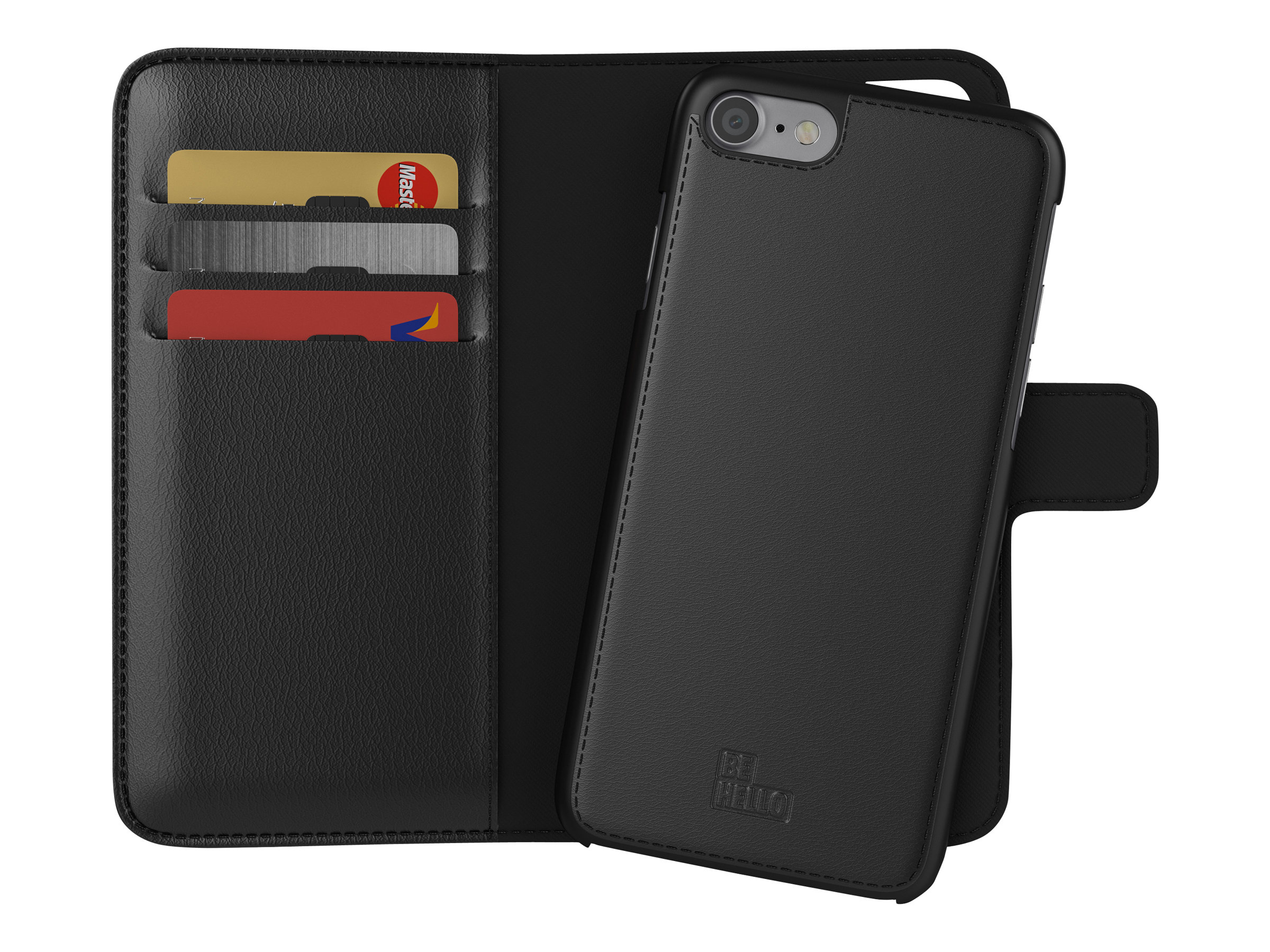 BeHello Wallet Case für iPhone XS Max 6,5" Schwarz