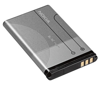 Nokia BL-5C Mobiltelefonakku 3.7 V 970 mAh Grau
