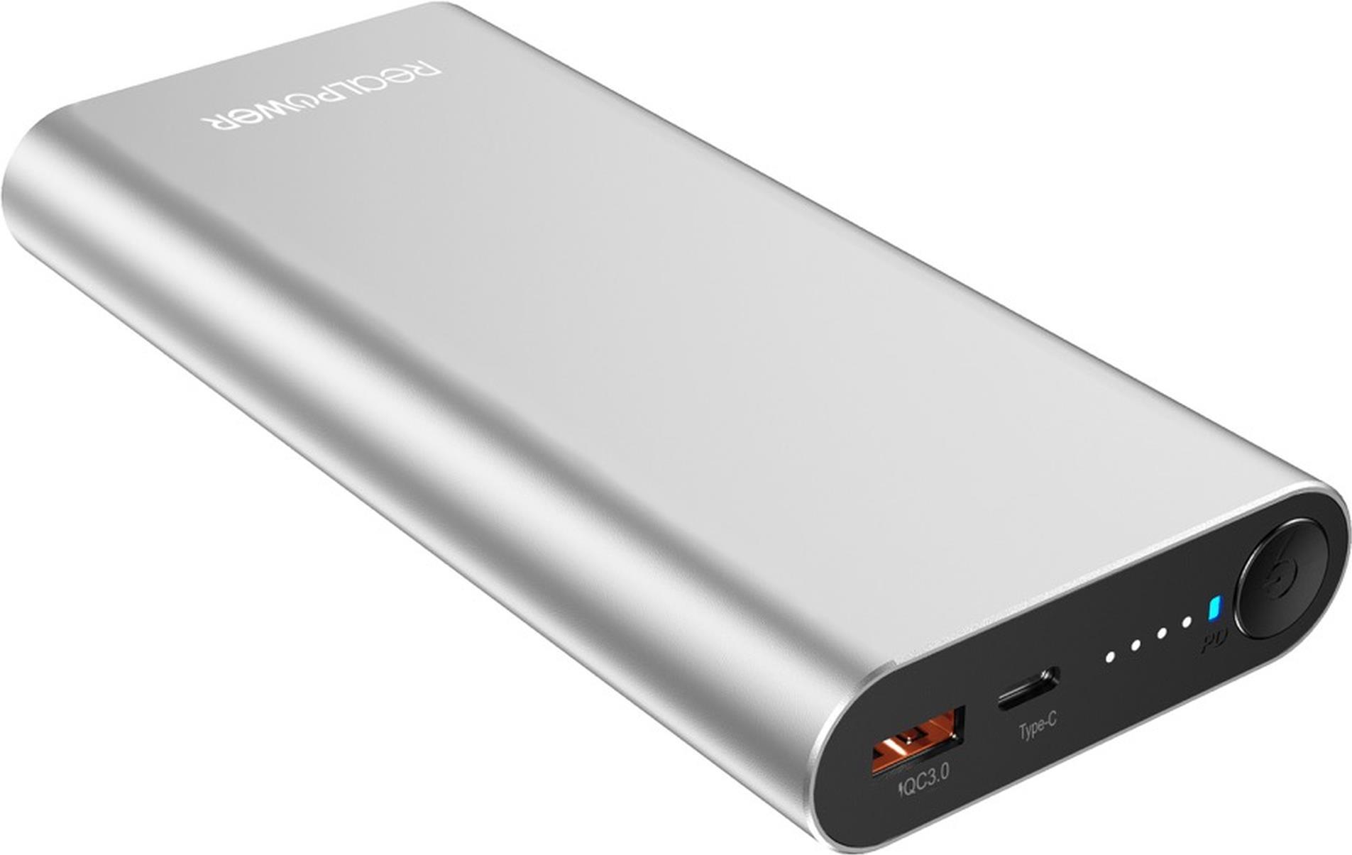 RealPower PB-20000PD Lithium-Ion (Li-Ion) 20000 mAh Aluminium (408097)