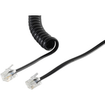 S-Impuls Wendelschnur 4/4 (RJ10) auf 4/4 (RJ10) schwarz, 2m (POLY) (TC 70133-KOMSA)