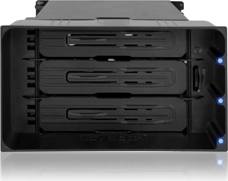 ICY Dock flexiDOCK MB830SP-B 3x 3.5" SAS/SATA Hot-Swap Schwarz