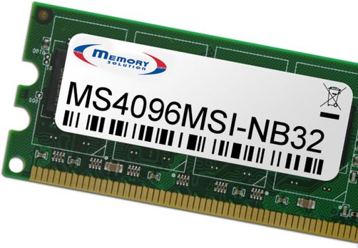 Memory Solution MS4096MSI-NB32 4GB Speichermodul (MS4096MSI-NB32)