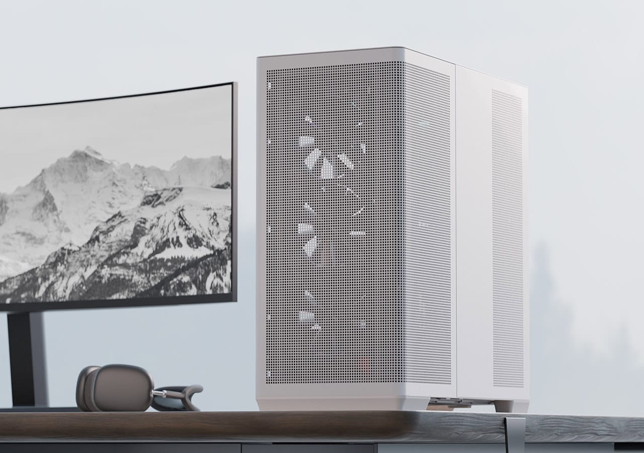 APNX C1-R-WT-V1 Midi Tower Weiß