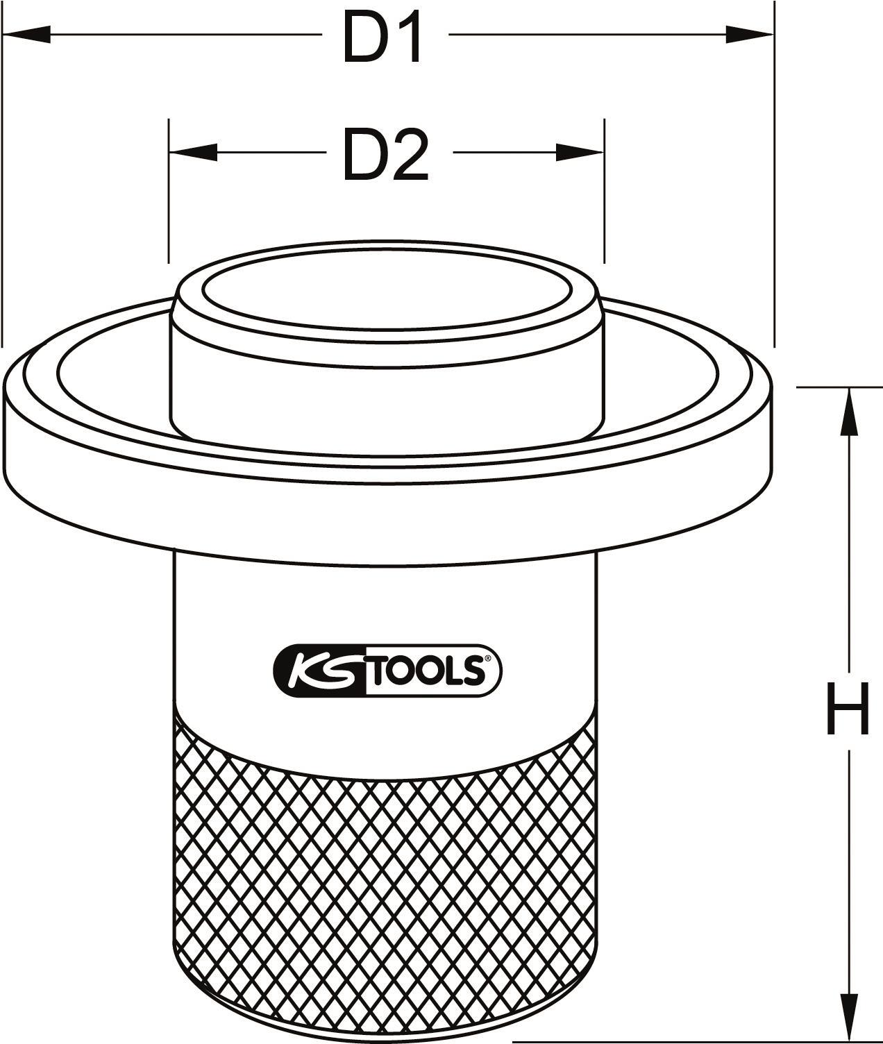 KS TOOLS Werkzeuge-Maschinen GmbH Differential-Hauptwellenlager-Montagewerkzeug für Vovlo (460.3950)