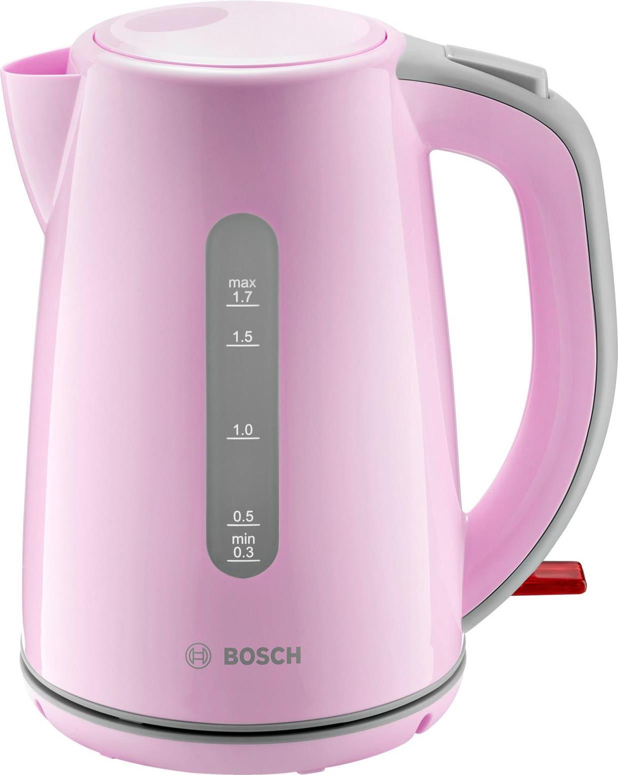 Bosch TWK7500K Wasserkocher 1,7 l Grau - Pink 2200 W (TWK7500K)