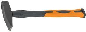 Bradas Schlosserhammer, 100 g, anthrazit/orange Stiel aus Fiberglas, Stielbeschichtung aus rutschfestem TPR, - 1 Stück (DIY-HF1010)