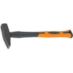 Bradas Schlosserhammer, 100 g, anthrazit/orange Stiel aus Fiberglas, Stielbeschichtung aus rutschfestem TPR, - 1 Stück (DIY-HF1010)