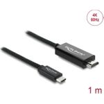 Delock Koaxiales USB Type-C zu HDMI Kabel DP Alt Mode 4K 60 Hz mit Geflechtmantel (81703)