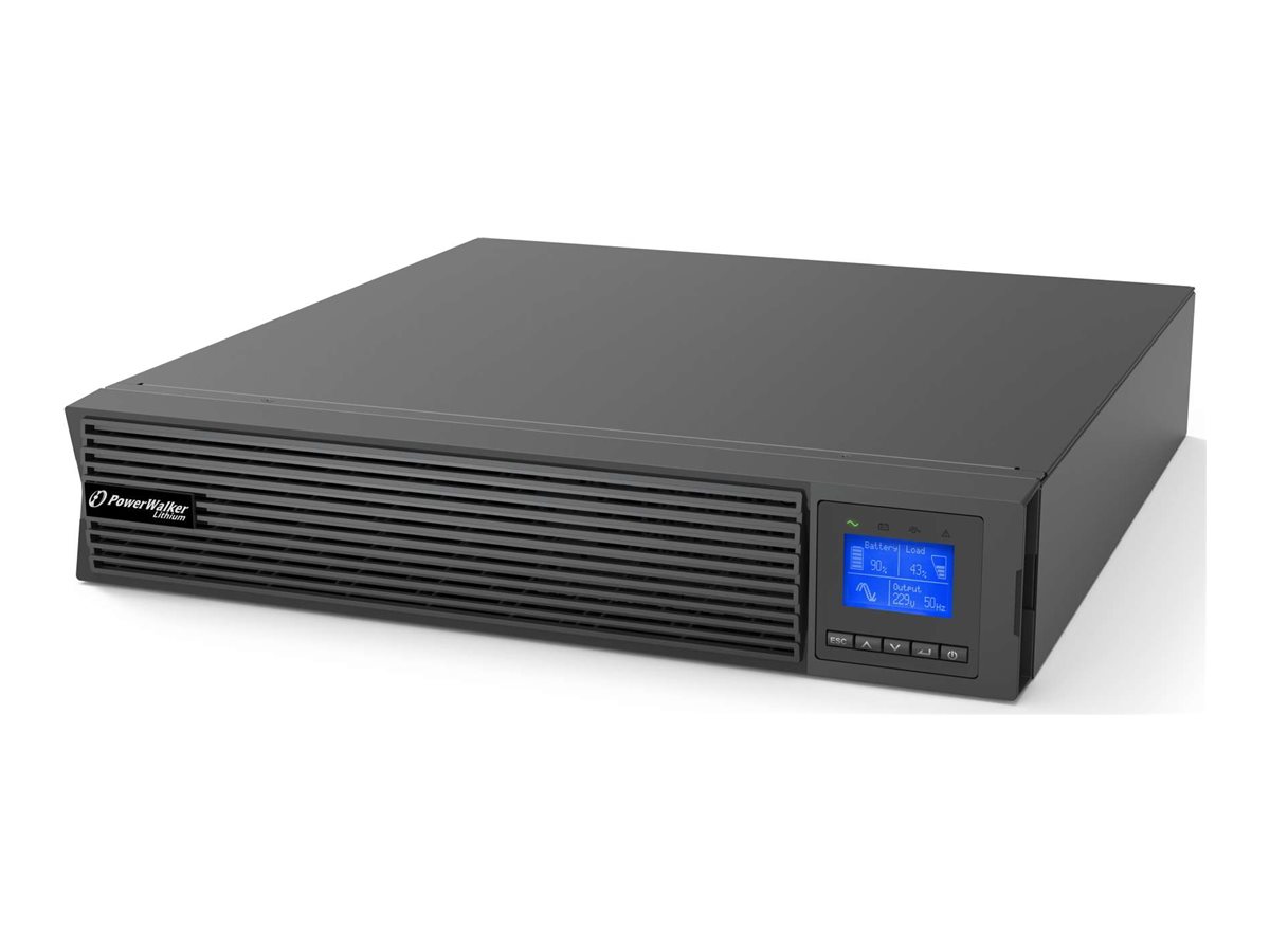 PowerWalker VFI 1500 LICR IoT 1500 VA/1500 W Online-USV 2HE Lithium Schwarz