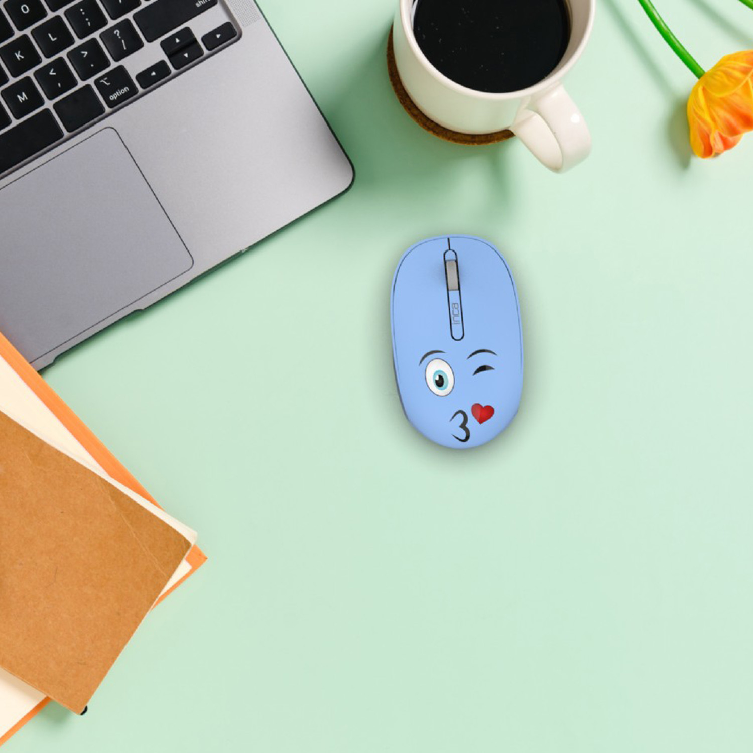 INCA IWM-245RM Kabellose Maus 1200 DPI 3 Tasten RF Wireless Blau