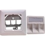 Helos Keystone - Anschlussdose designfähig 3-fach reinweiß (371985)