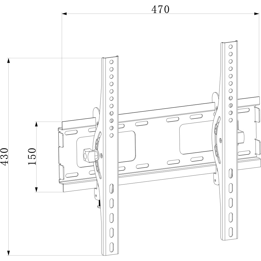 Techly ICA-PLB-231M Wandhalterung 23-55" Schwarz