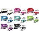 LEITZ Heftgerät- & Locher-Set Mini NeXXt WOW, rot in Blisterverpackung, - 1 Stück (5561-20-26)