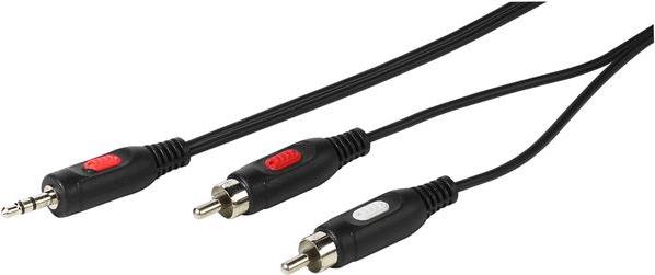 Vivanco 46031 Audio-Kabel 2,5 m 2 x RCA 3.5mm Schwarz (46031)