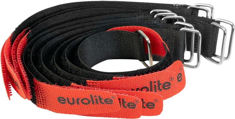 EUROLITE Kabelbinder Klettverschluss AR-20 20x180mm schwarz/rot 10er Set