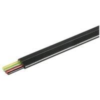 Wentronic Goobay Telefonflachkabel 100 m Rolle,AWG 28,CCA (kupferkaschiertes Aluminium), Schwarz (93304)