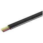 Wentronic Goobay Telefonflachkabel 100 m Rolle,AWG 28,CCA (kupferkaschiertes Aluminium), Schwarz (93304)