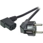 EFB-Elektronik Netzleitung Schutzkontakt 90° - C13 90°, schwarz, 3.0 m, 3 x 1,00 mm² Hersteller: EFB Elektronik (EK535.3)