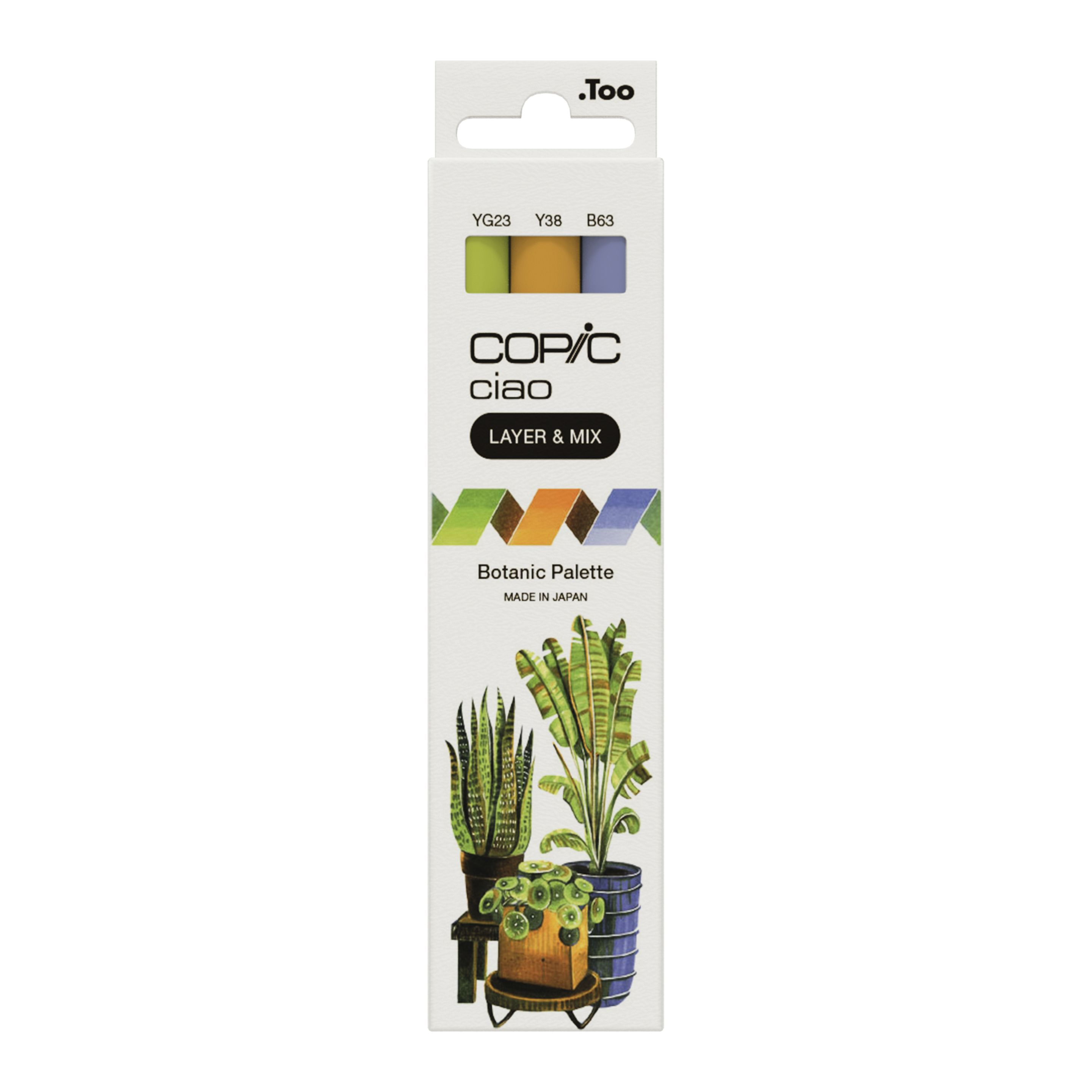 Copic Ciao Botanic Palette Layoutmarker-Set 3 St. Blau Grün Orange
