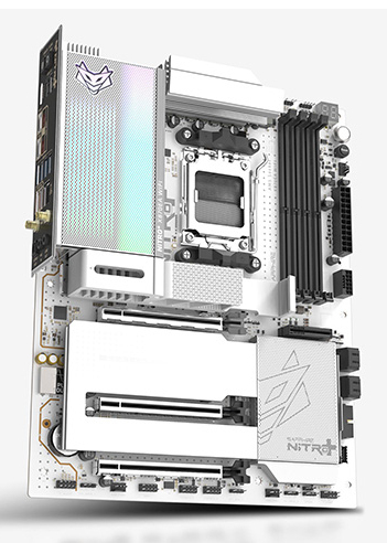 Sapphire NITRO+ X870EA PhantomLink Polar Edition Mainboard AM5 Mini-ITX DDR5 Schwarz/Weiß