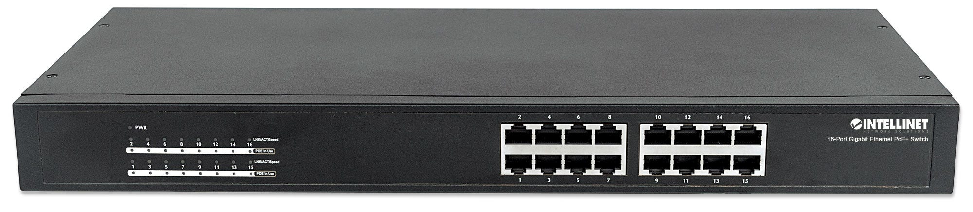 Intellinet 16-Port Gigabit Ethernet PoE+ Switch 16 x 10/100/1000 (PoE+) Schwarz
