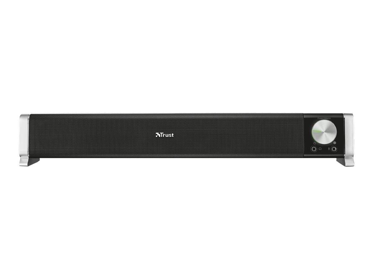 Trust Asto PC-Soundbar 6 W RMS USB-betrieben Schwarz, Silber
