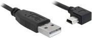 USB 2.0 Anschlusskabel Stecker A an Stecker Mini 5-pin gewinkelt, schwarz, 1m, Delock® [82681] (82681)