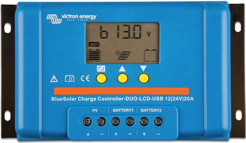 Victron Energy Blue-Solar PWM-LCD&USB Laderegler PWM 12 V, 24 V 20 A (SCC010020050)