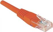 Patchkabel F/UTP, CAT.6, orange, 10,0 m Patchkabel mit besonders schmalem Knickschutz (857960)