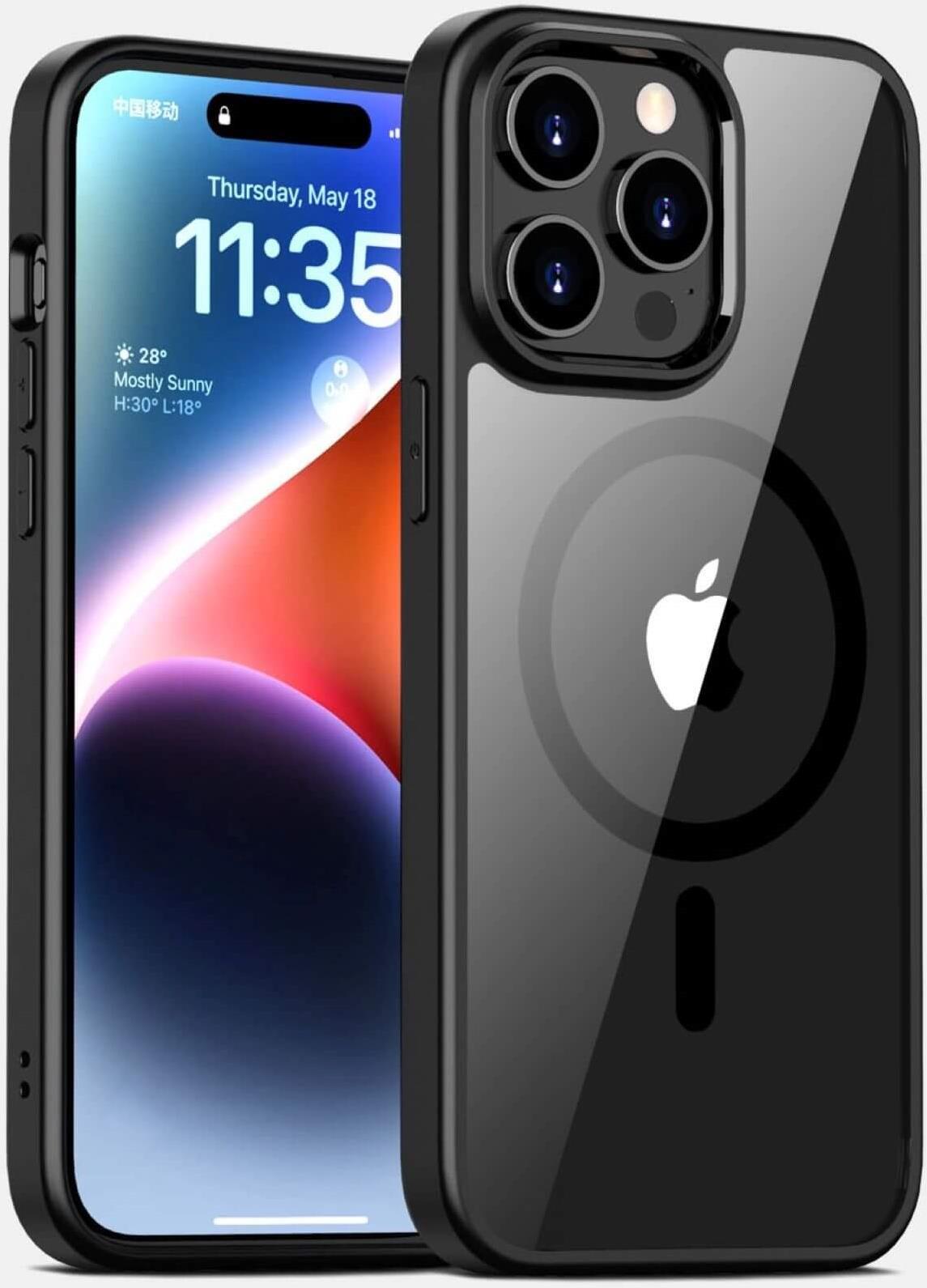 JT Berlin BackCase Pankow Hybrid MagSafe | Apple iPhone 15 Pro Max | schwarz/transparent | 11043 (11043)