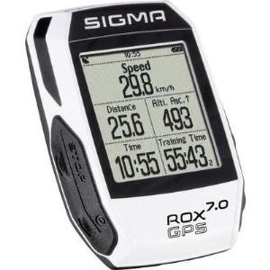 Sigma Fahrradcomputer, kabellos ROX 7.0 GPS white Codierte Übertragung (1005)