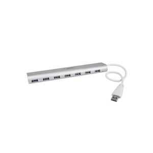 StarTech.com 7 Port Compact USB3.0 Hub with Built-in Cable -Aluminum USB Hub (ST73007UA)